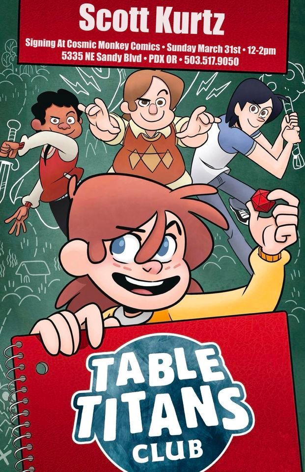 Table Titans Club signing with Scott Kurtz at Cosmic Monkey Comics!