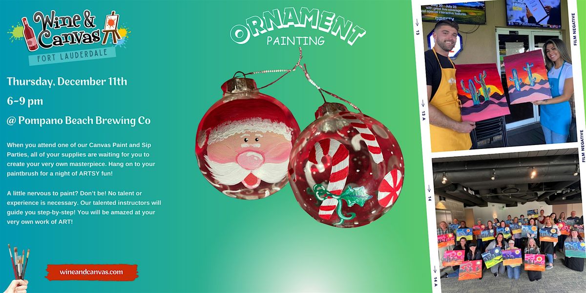 Pompano Beach Ornament Paint Party \u2013 Brew and Baubles
