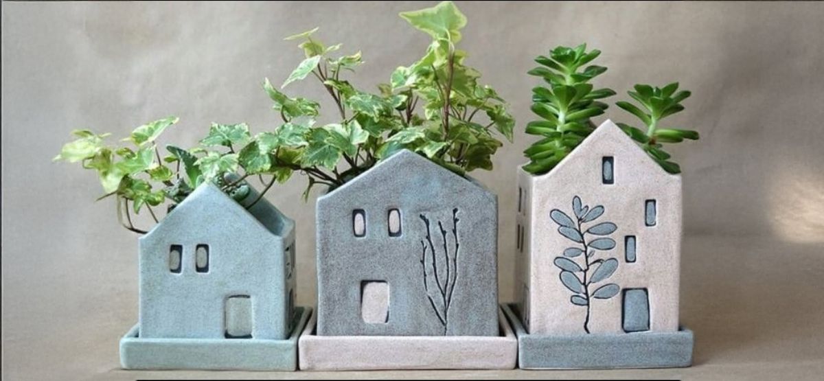 Adult Clay Handbuilding Class - Little House Planter