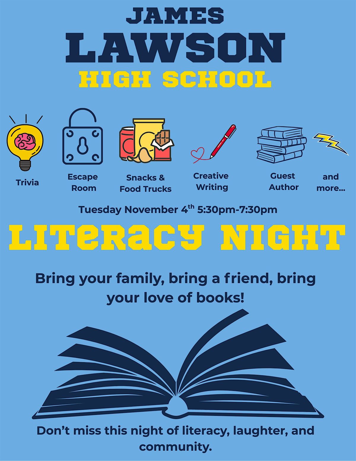 James Lawson High School Cluster Family Literacy Night
