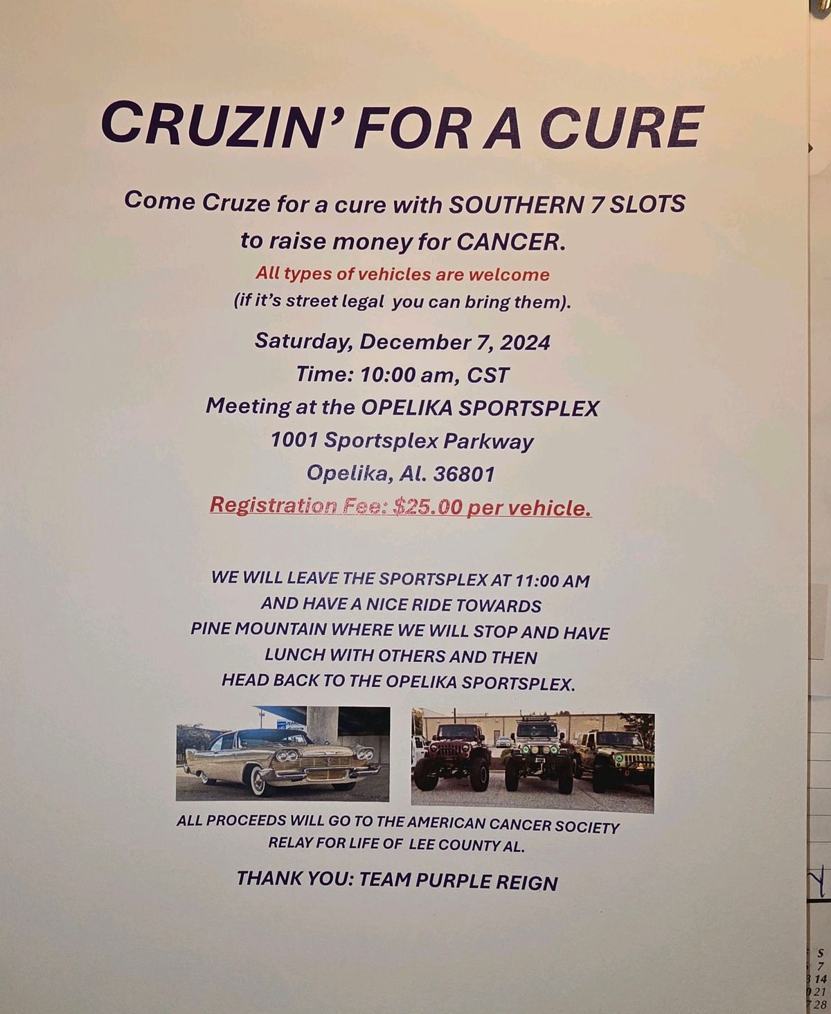 Cruz in \u2019 for a Cure