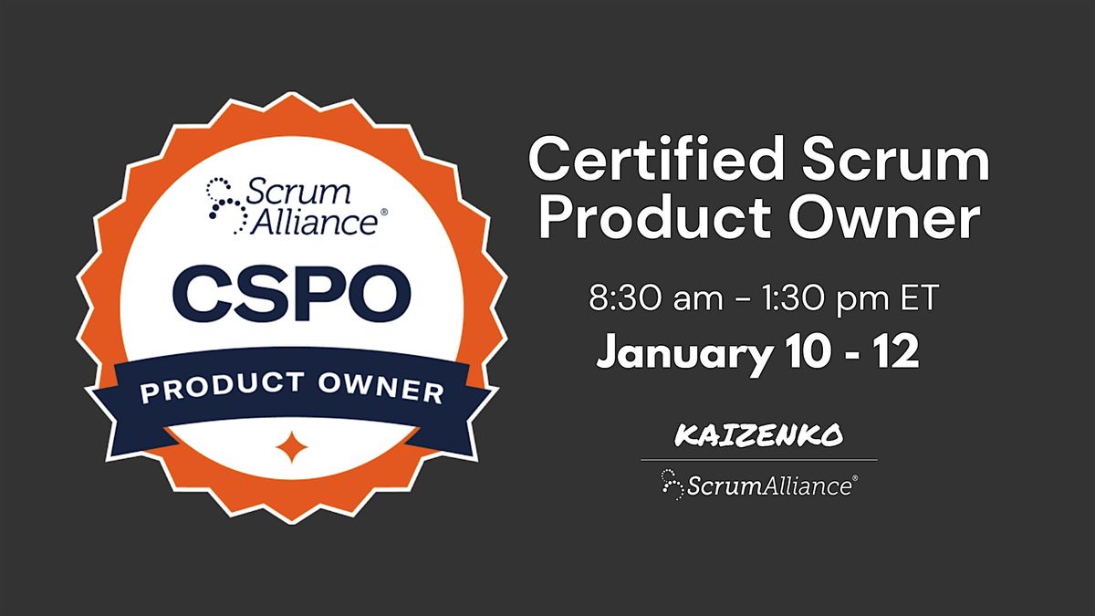 Certified Scrum Product Owner (CSPO) Weekend Training