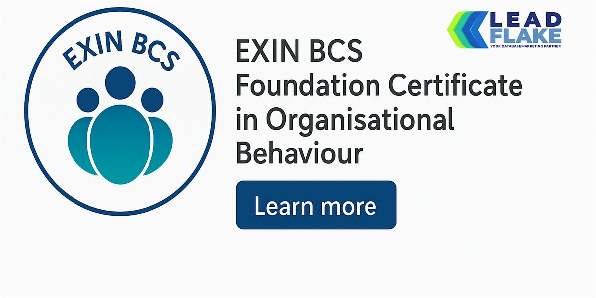EXIN BCS Organizational Behavior Foundation Training \u2013 Wellington