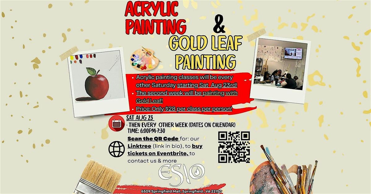 Acrylic Painting & Gold Leaf Painting