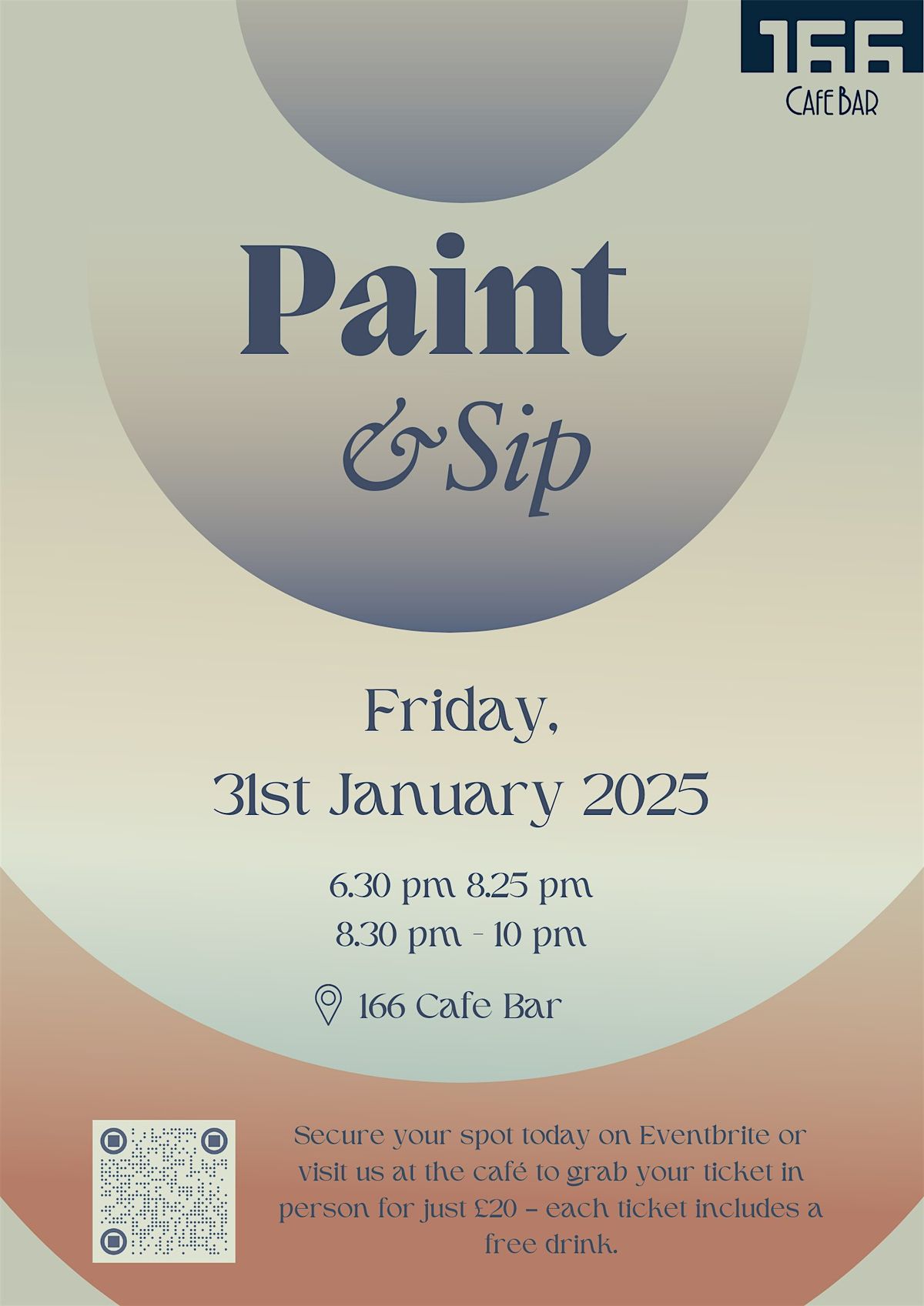 Paint & Sip at CafeBar 166 - January 31st