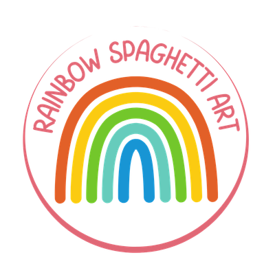 Rainbow Spaghetti Art