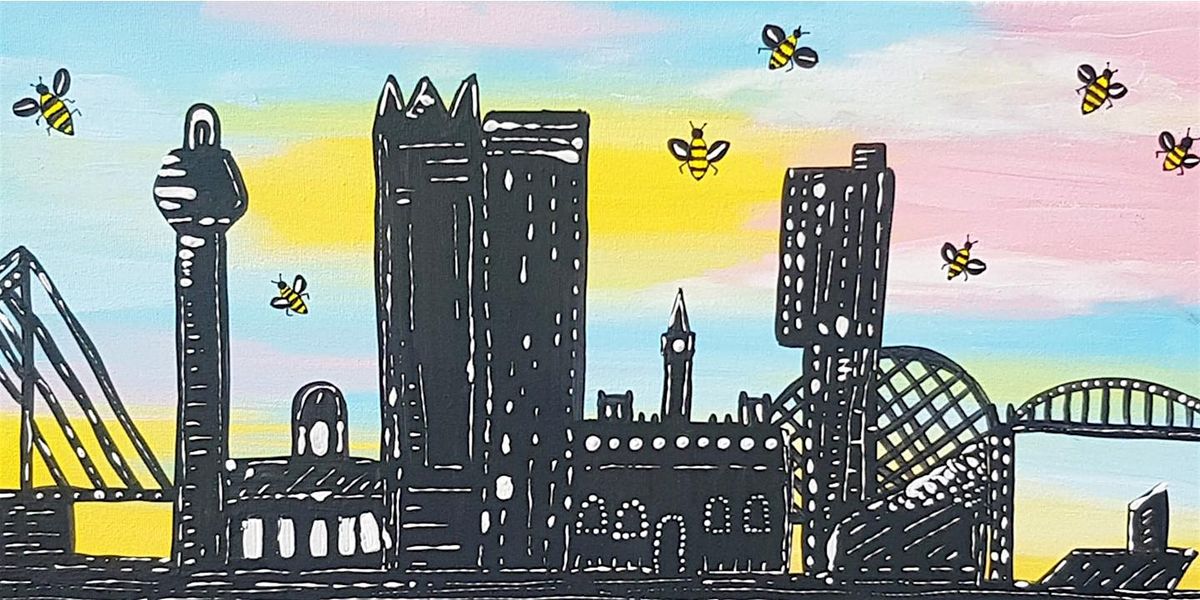 Paint Manchester Skyline with Bees, Manchester