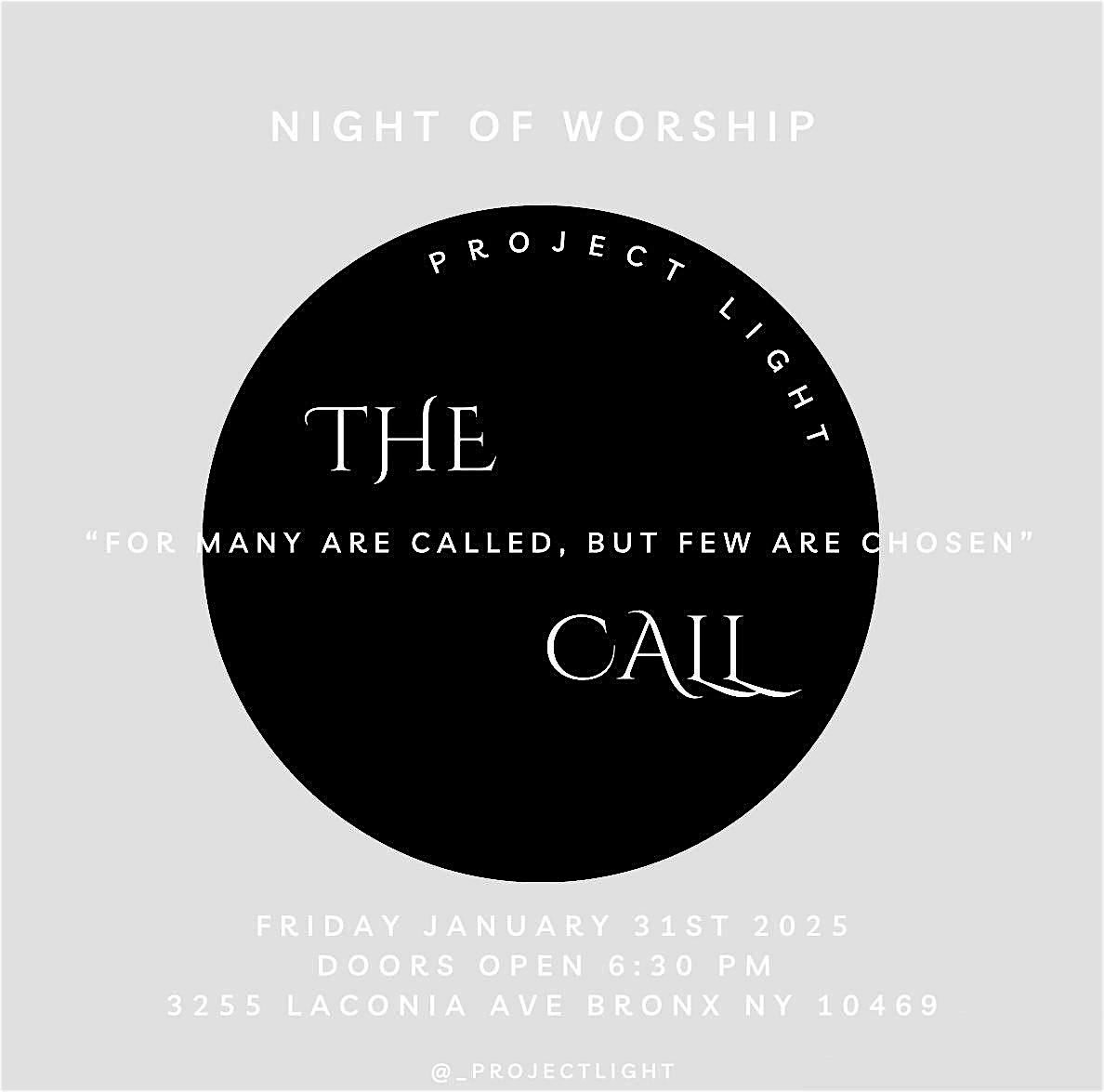 Project Light Night of Worship: The Call