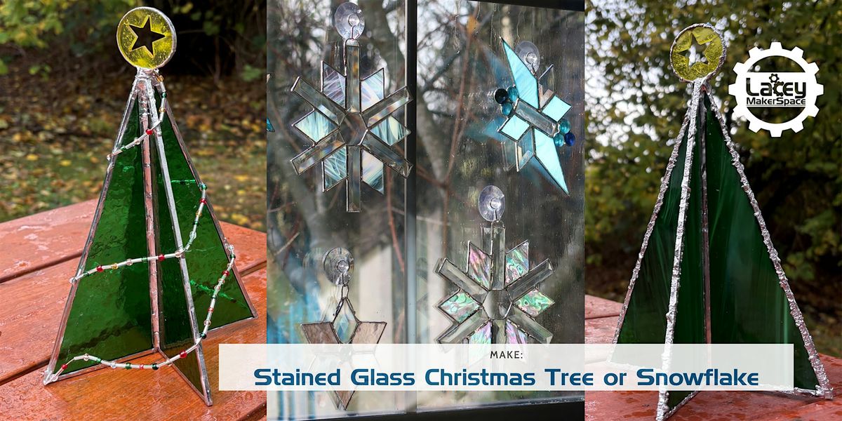 MAKE: Stained Glass Christmas Tree or snow flake