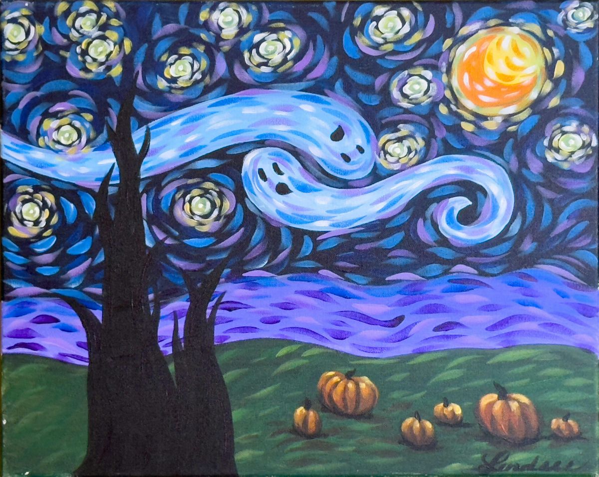 Toledo Paint & Sip Party \u2013 Spooky Starry Night