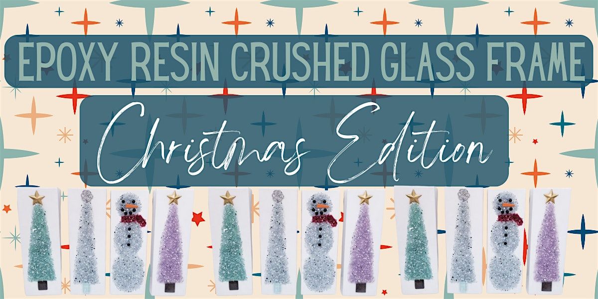 Christmas Crushed Glass Frame with Jessie