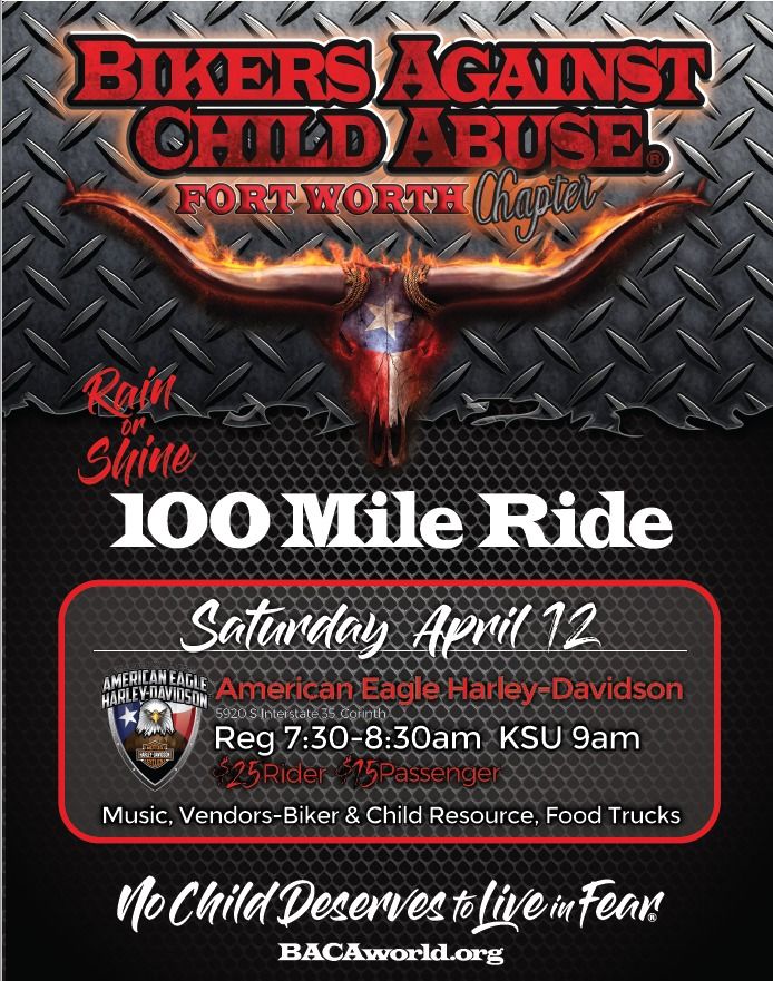 \t Save the Date - Bikers Against Child Abuse 100 Mile Ride