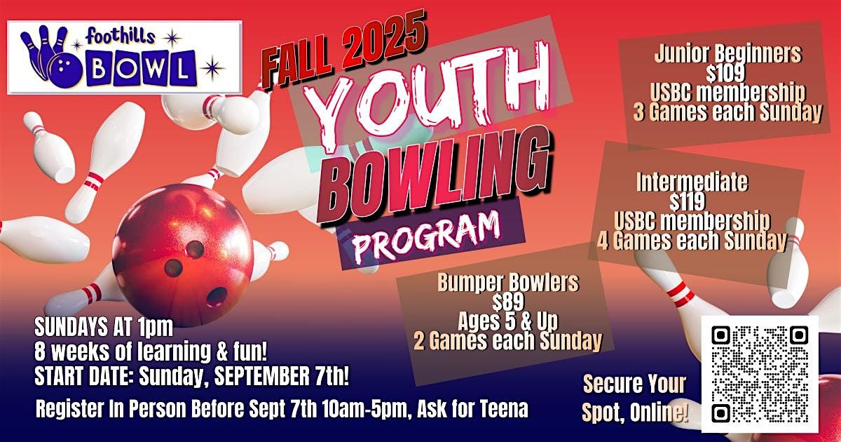 Fall 2025 Youth Bowling Program at Foothills Bowl!
