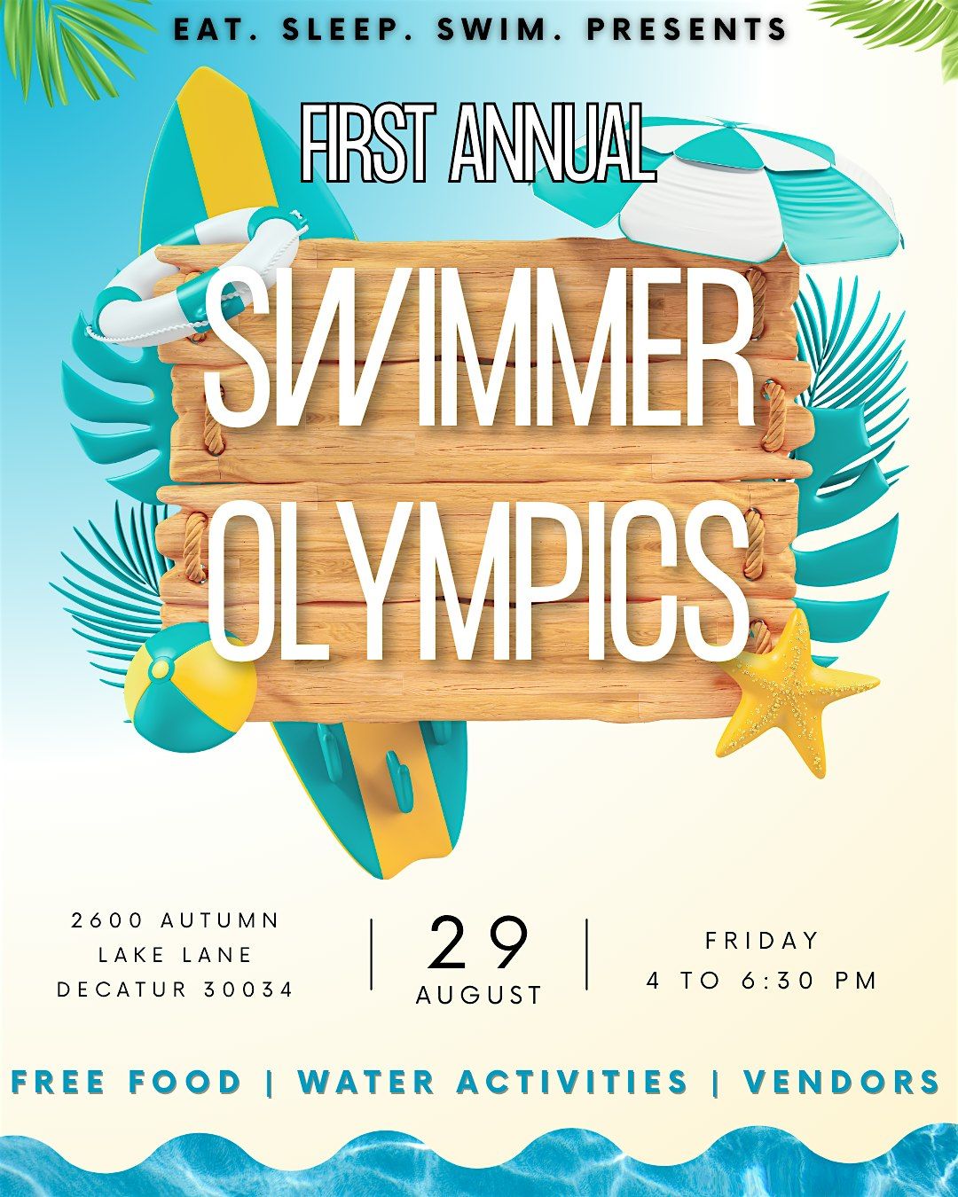 Eat. Sleep. Swim. Swimmer Olympics