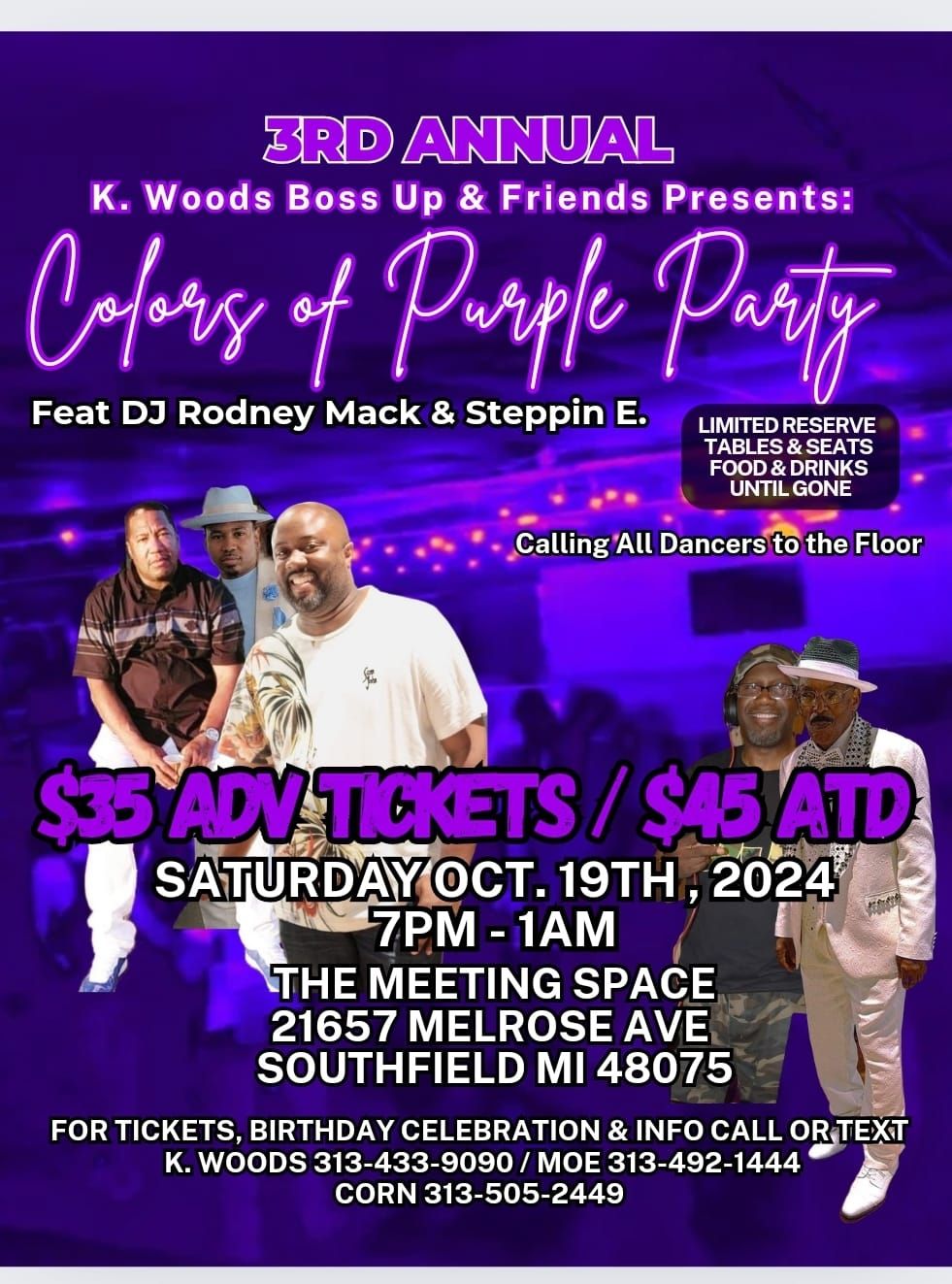 K. Woods Boss Up Presents: Colors of Purple Party 