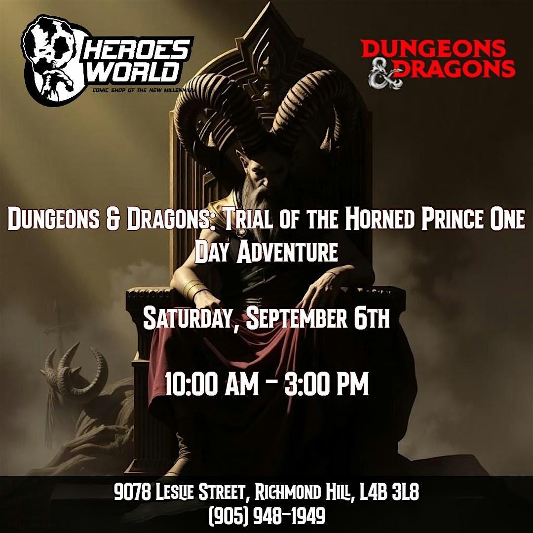 Dungeons & Dragons: Trial of the Horned Prince One Day Adventure