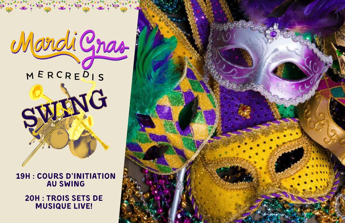 Sp\u00e9cial Mardi Gras - Le Andy Mac Hot 4's open jazz jam des Mercredis swing