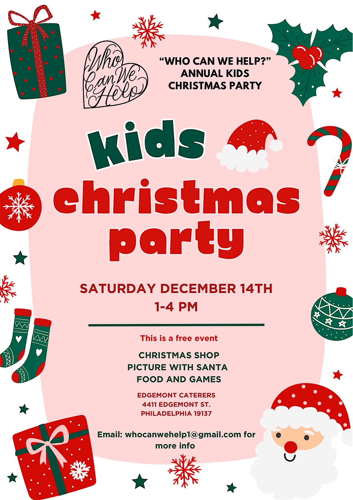 \u201cWho Can We Help?\u201d Annual Children\u2019s Christmas party