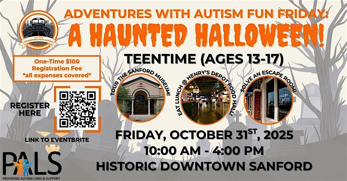PALS TeenTime: AwA Fun Friday @ Historic Downtown Sanford  (Ages 13-17)