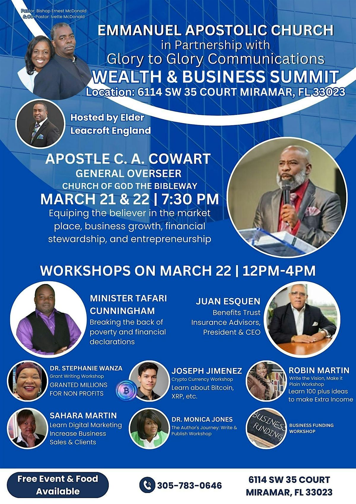 Glory to Glory Wealth & Business Summit Workshops