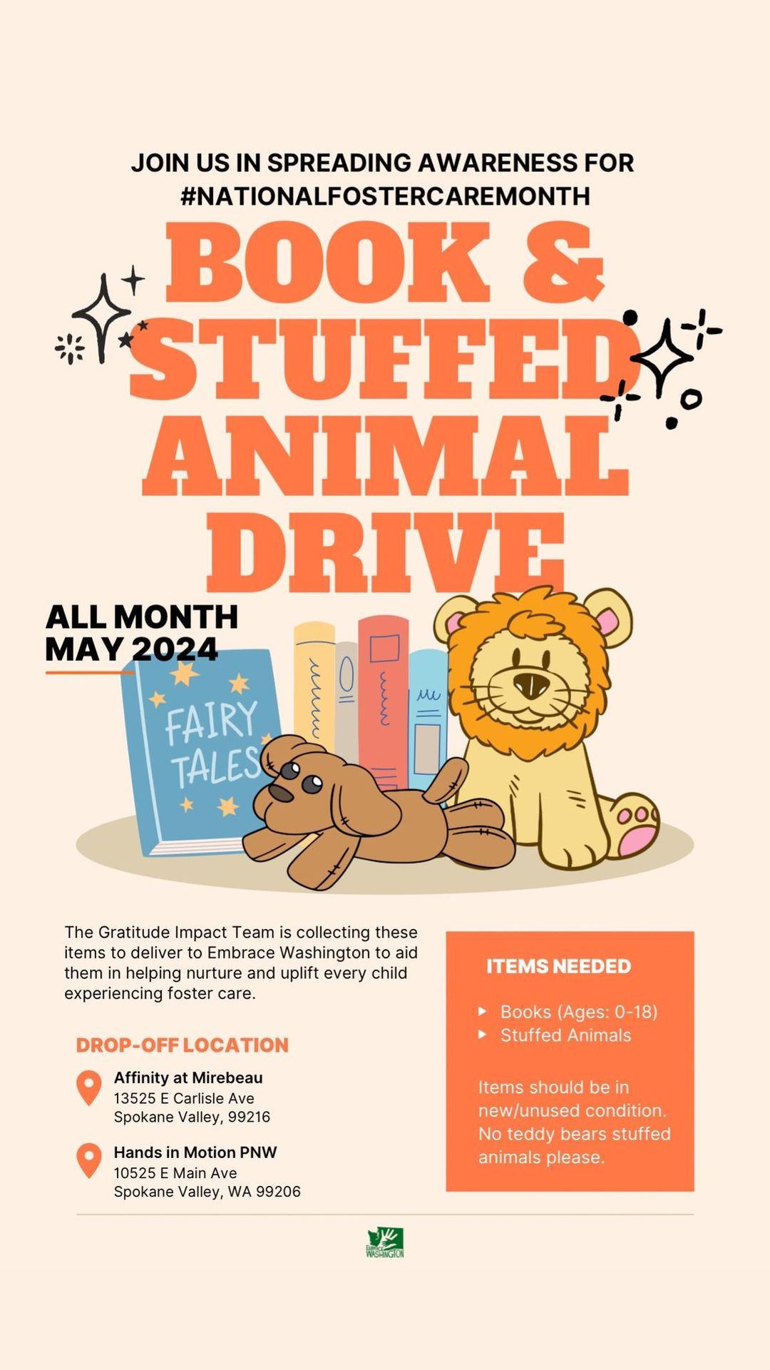 Love and Literacy Stuffed Animal and Book Drive