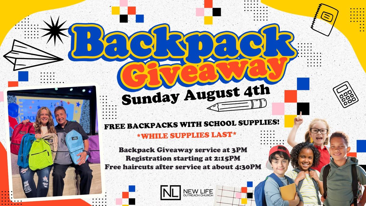 Backpack Giveaway 2024
