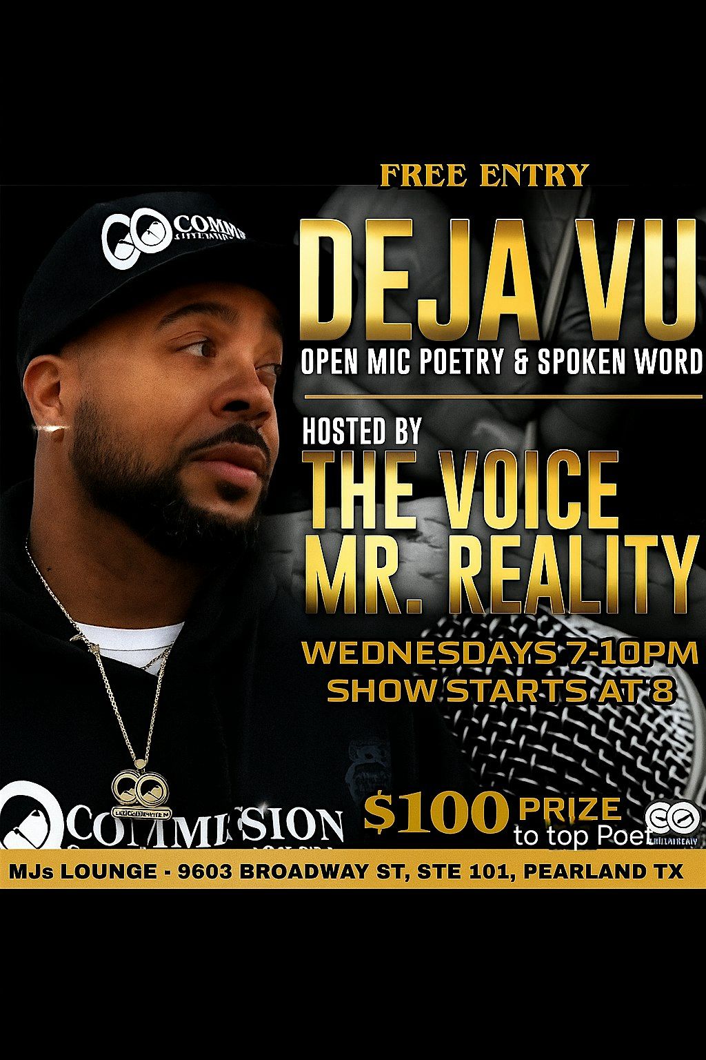 Deja Vu Open Mic Poetry in South Houston (Pearland)