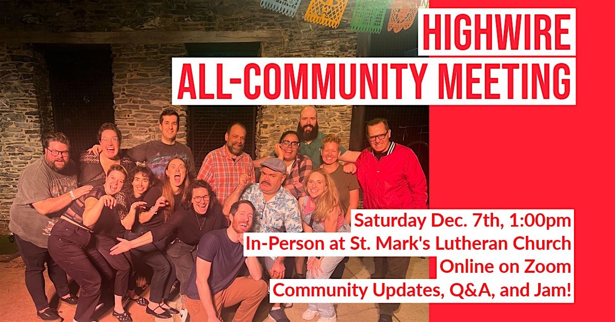 All-Community Meeting and Jam: December 2024