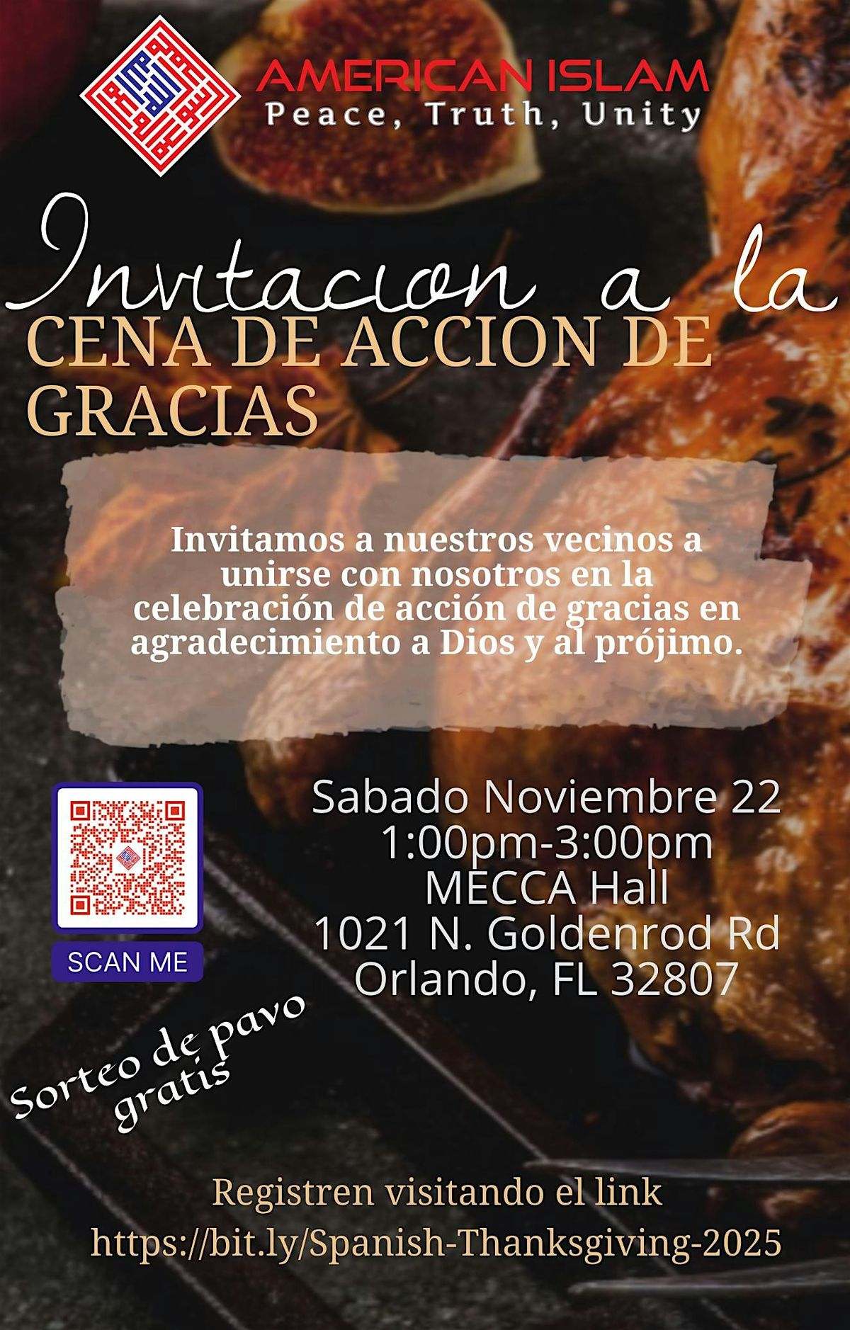 Invitacion a la Cena De Accion De Gracias 2025