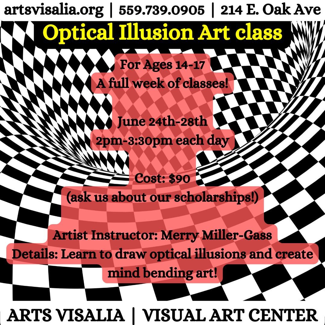 Optical Illusion Art Class for Ages 14-17