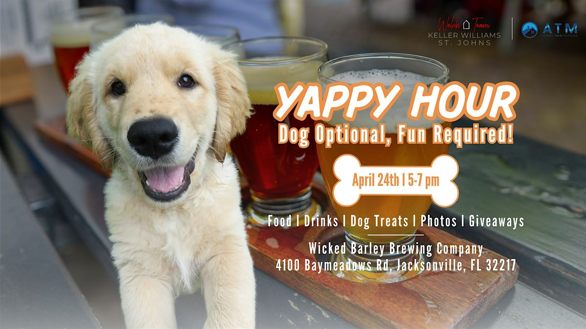 Yappy Hour at Wicked Barley Brewing!