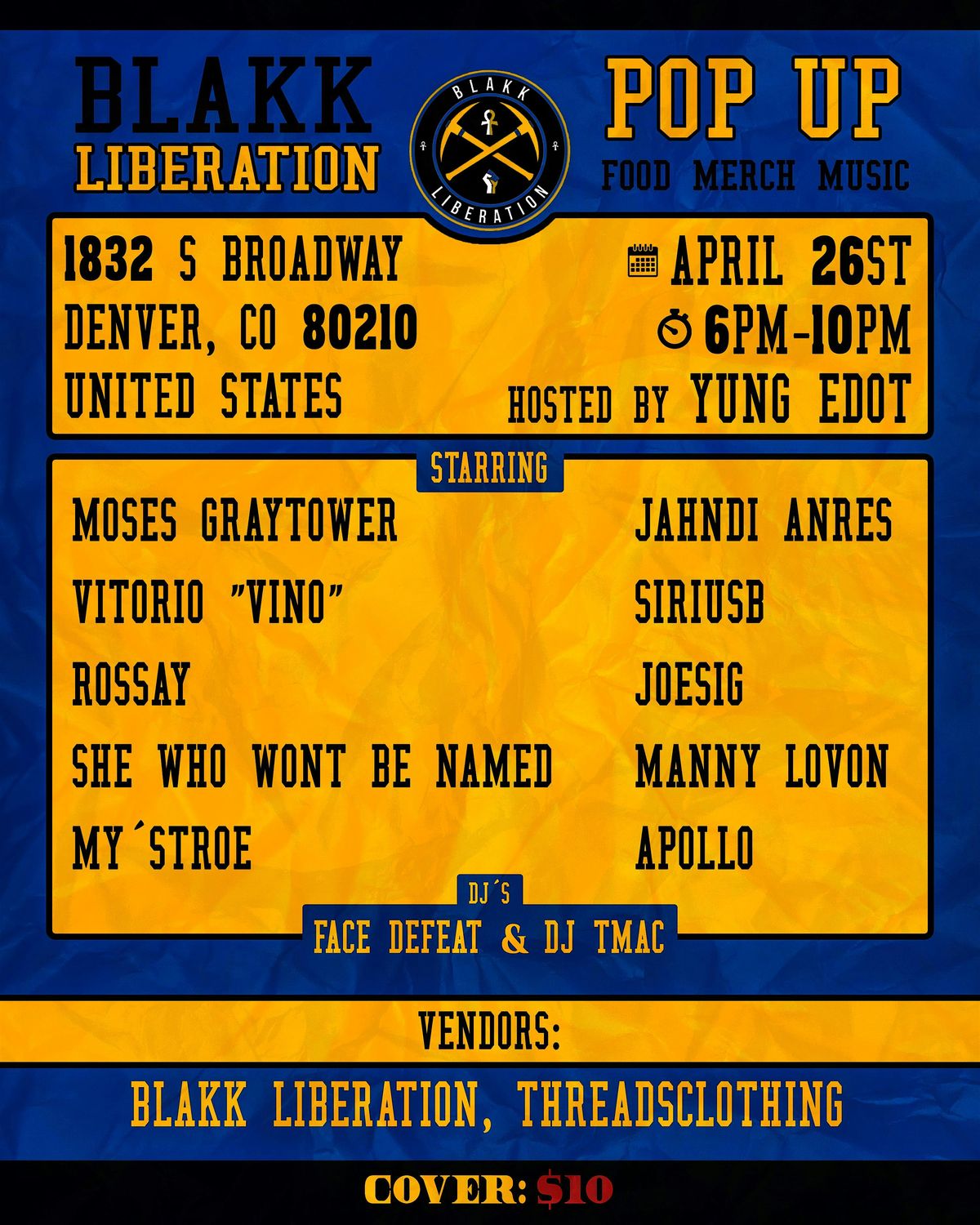 Blakk Liberation Pop Up Denver