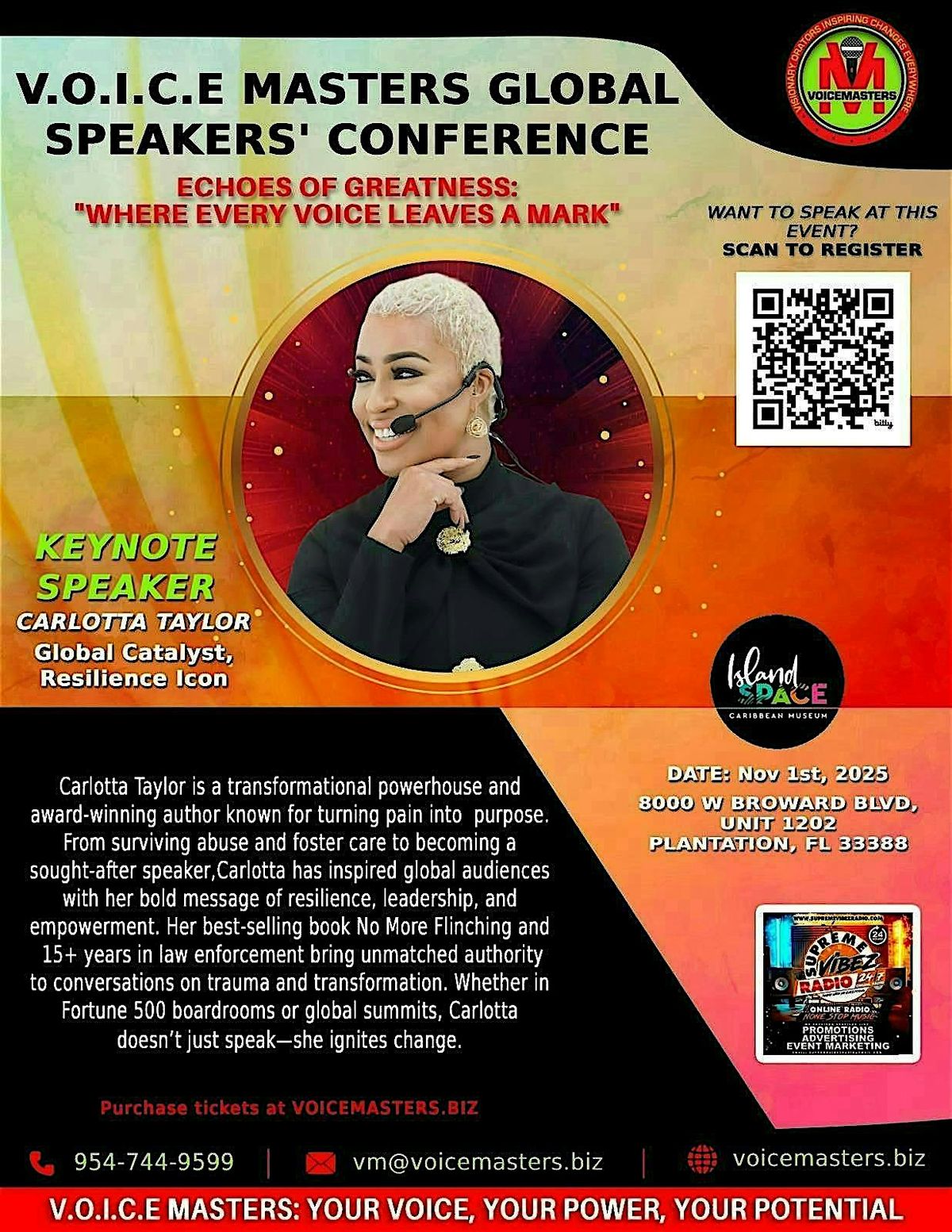V.O.I.C.E Masters Global Speakers Conference Theme: Echoes of Greatness