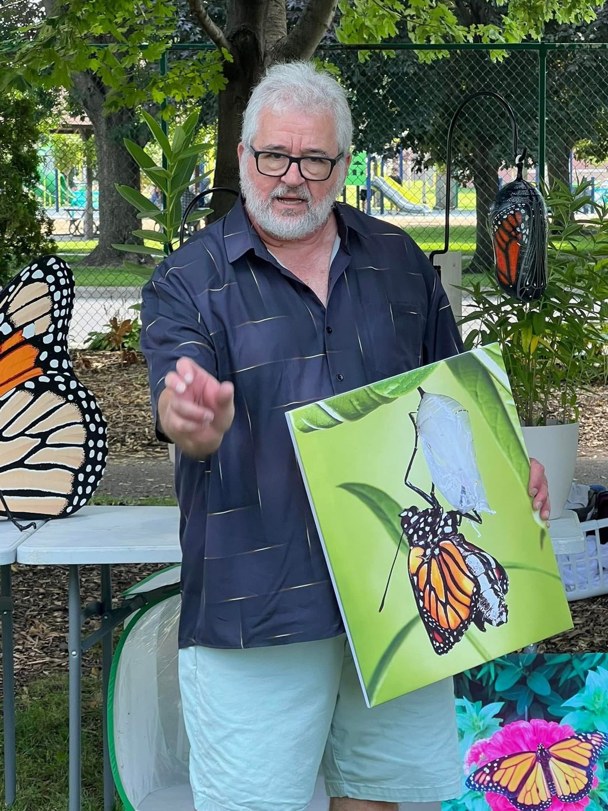 Wildlife Wednesday: butterfly lifecycle with child musician, Randy Peterson