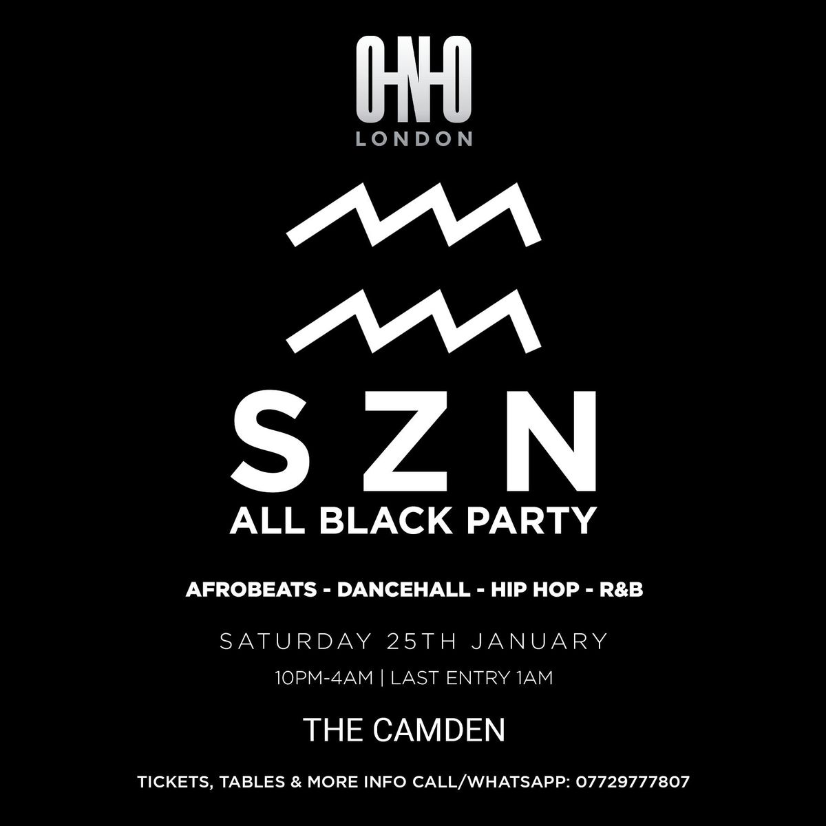 AQUARIUS SZN - ALL BLACK PARTY