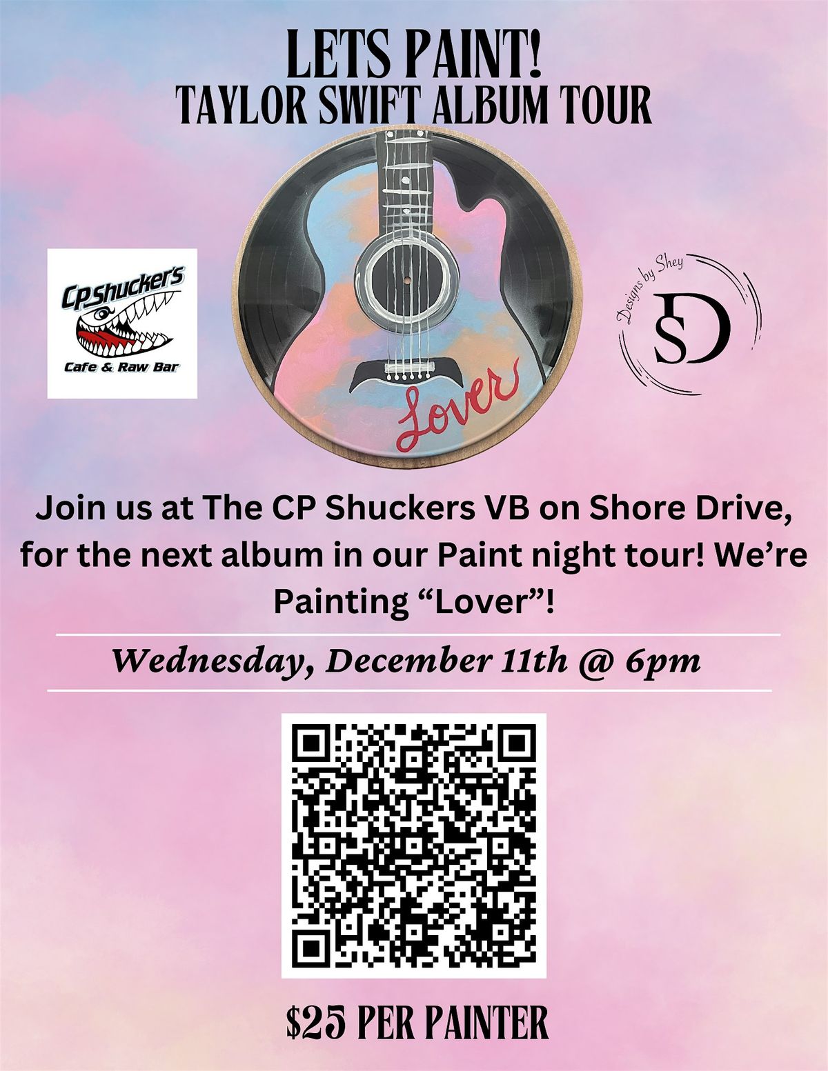 Taylor Swift "LOVER" paint night at CP Shuckers