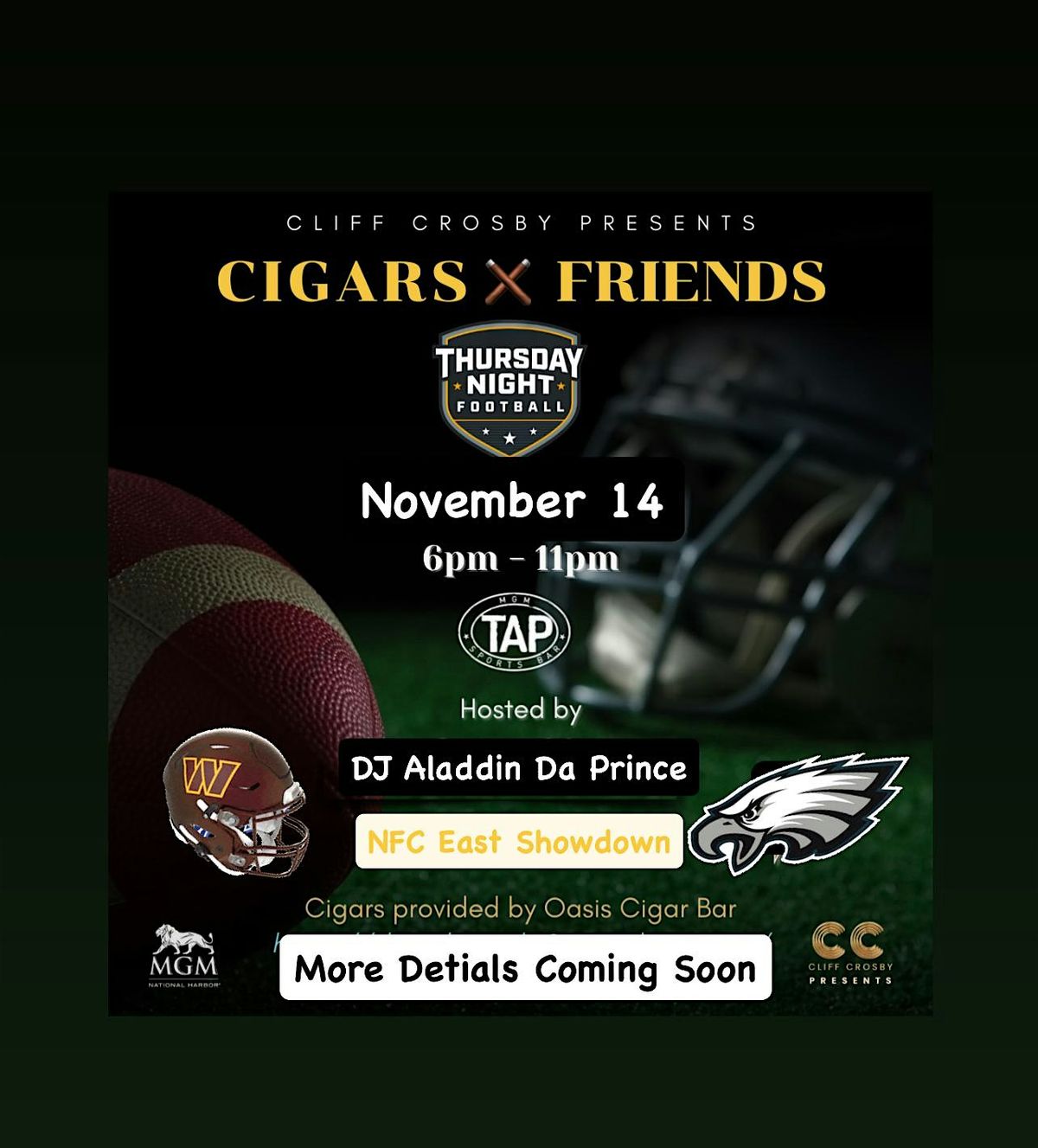 Cliff Crosby Presents Cigars &  Friends Thursday Night Football