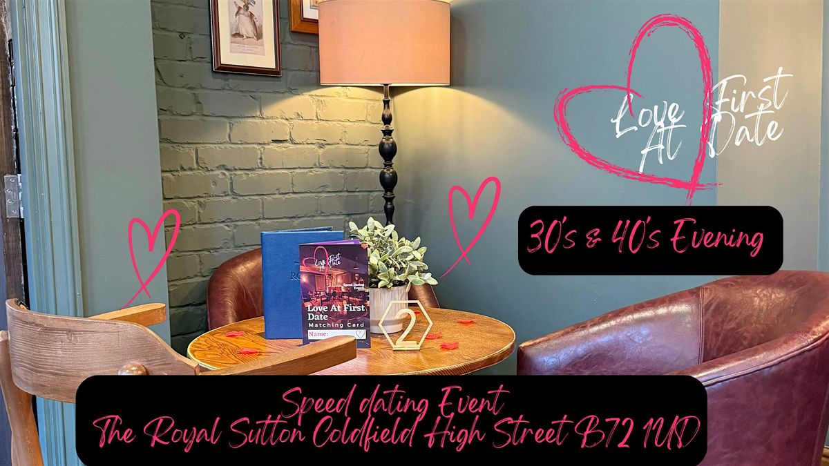 30's & 40's Speed Dating Evening in Sutton Coldfield Birmingham
