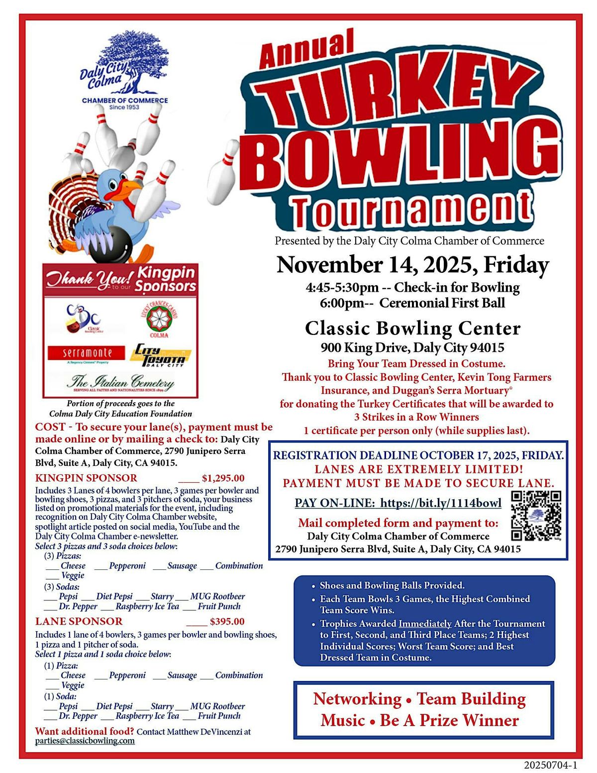 Annual Turkey Bowling Tournament