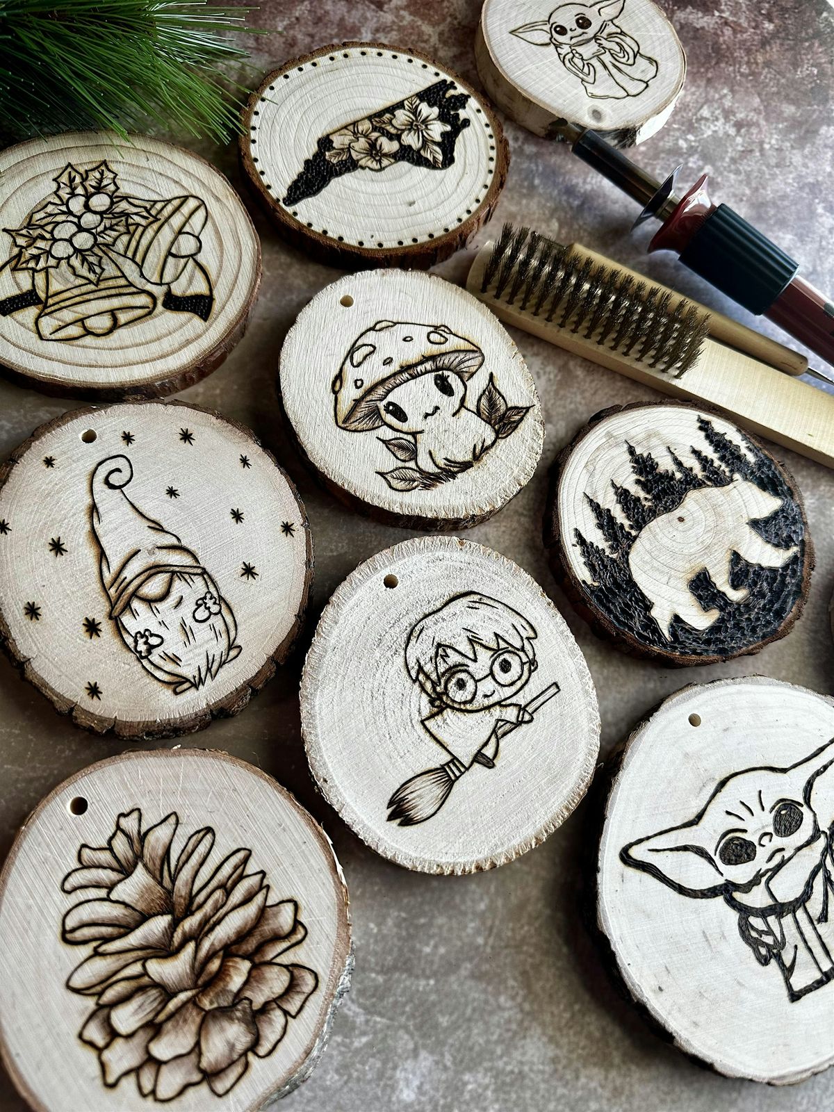 Woodburn your own Christmas Ornaments!