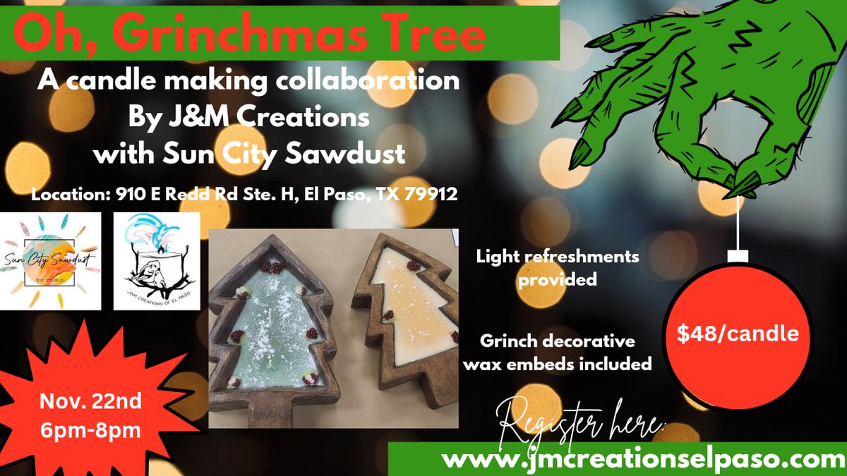 Grinchmas Tree at Sun City Sawdust Nov. 22nd 