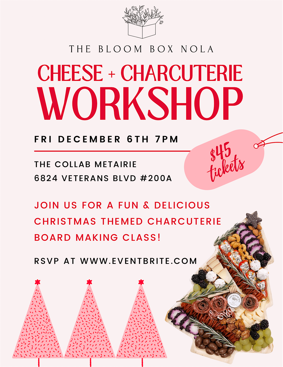 The Bloom Box NOLA's Christmas Cheese & Charcuterie Workshop