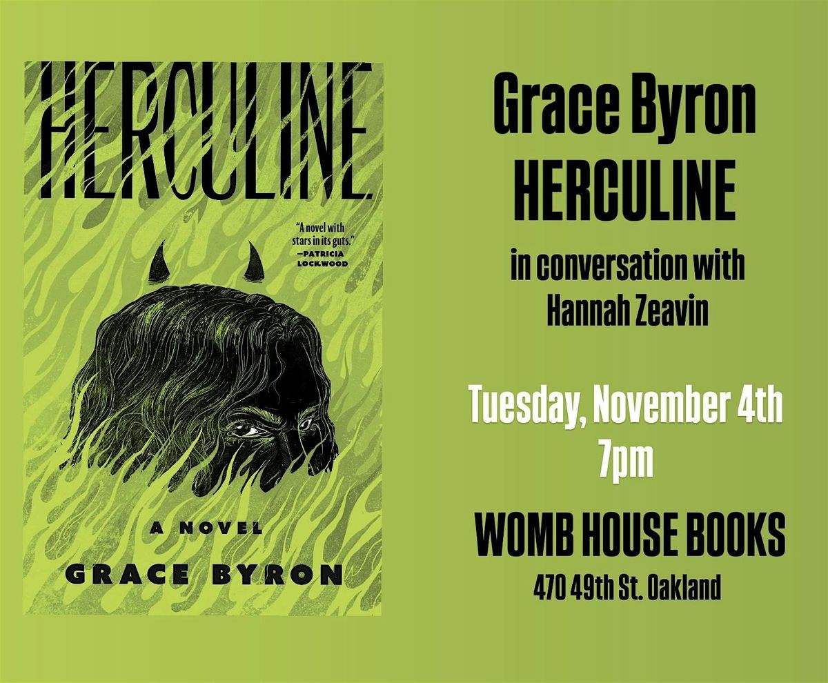 Grace Byron in conversation for Herculine at Womb House Books