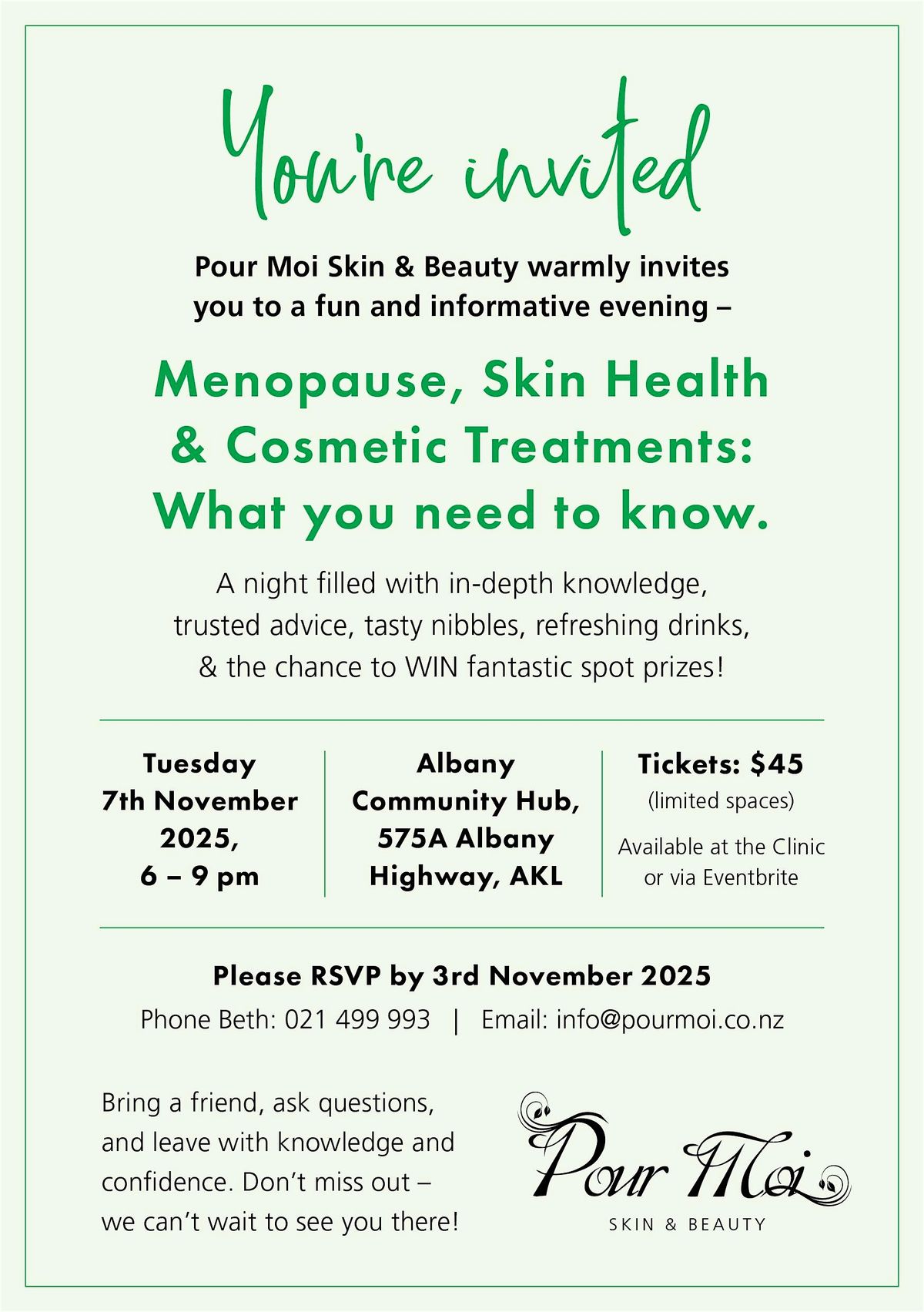 AUCK Menopause, Skin Health and Cosmetic Treatments: What you need to know.