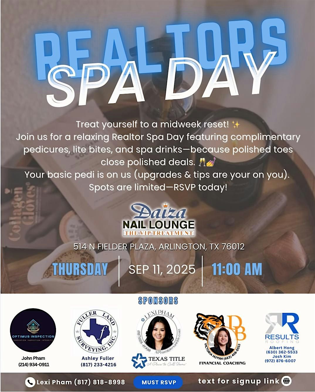 Realtor Spa Day \u2013 From Open Houses to Open Toes