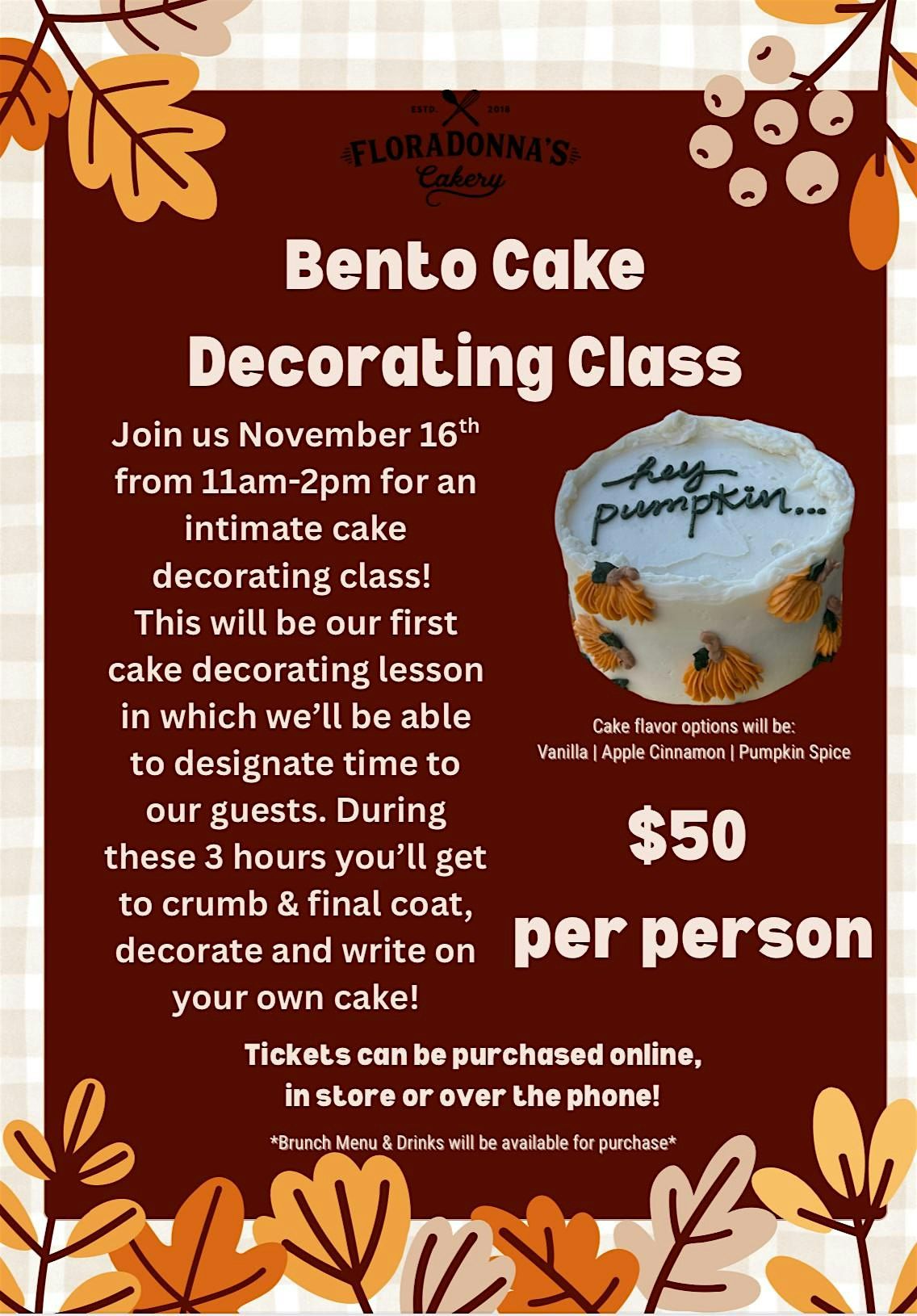 Bento Cake Decorating Class