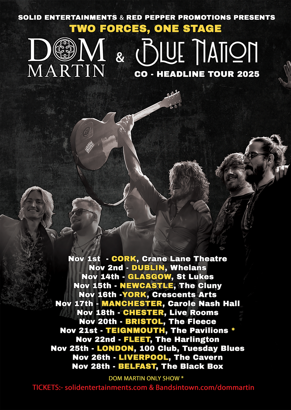Dom Martin & Blue Nation Co-Headline Tour 2025