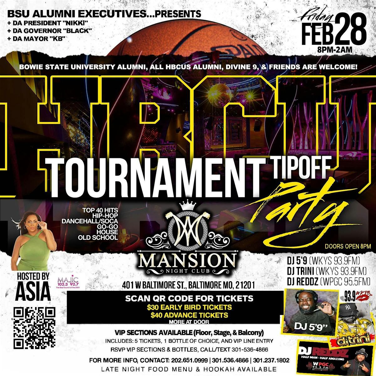 HBCU TOURNAMENT TIPOFF PARTY "The Official  After Party of All Day Parties"