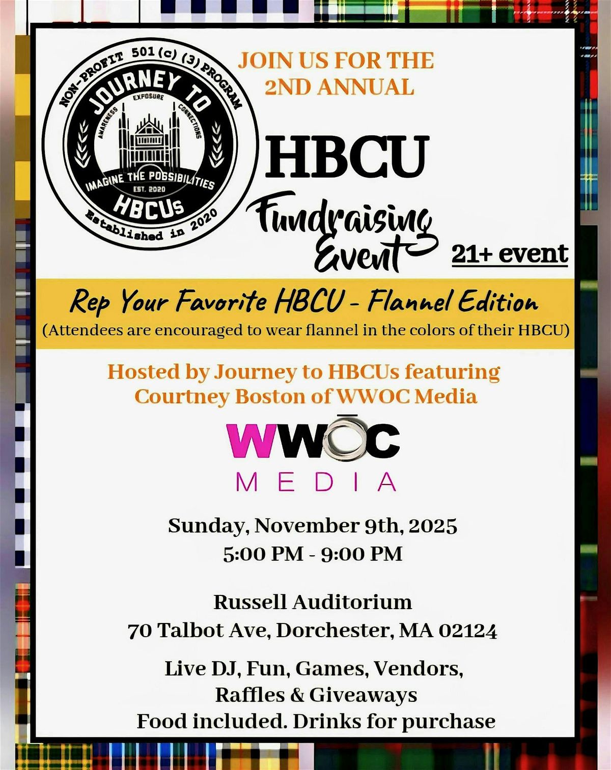 Journey to HBCUs Presents: 2nd Annual Fundraising Event