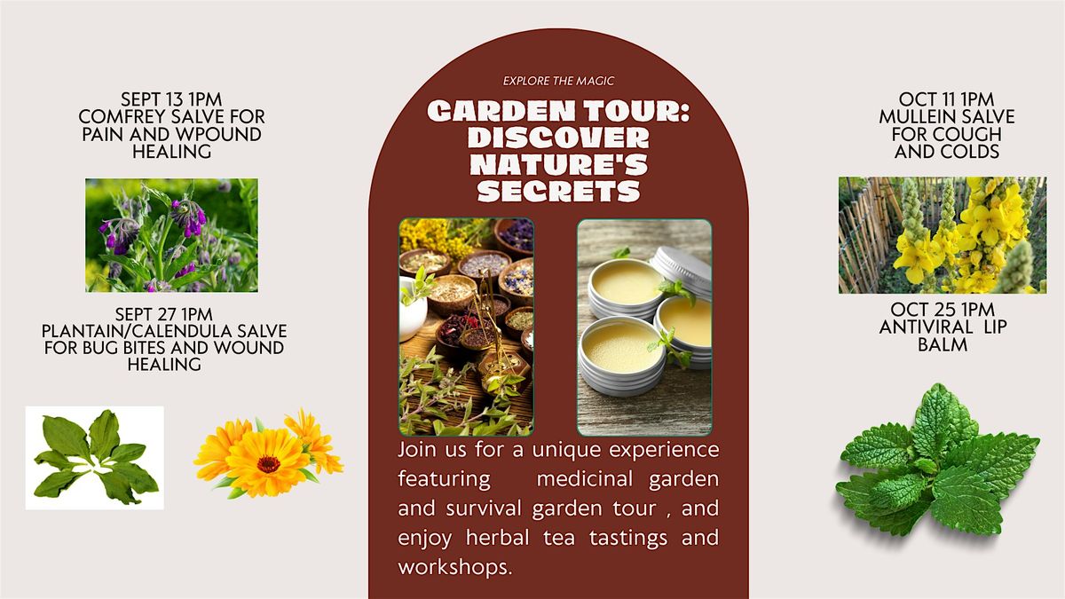 Medicinal and Survival Garden Tour with Tea Tasting and Herbal Workshop